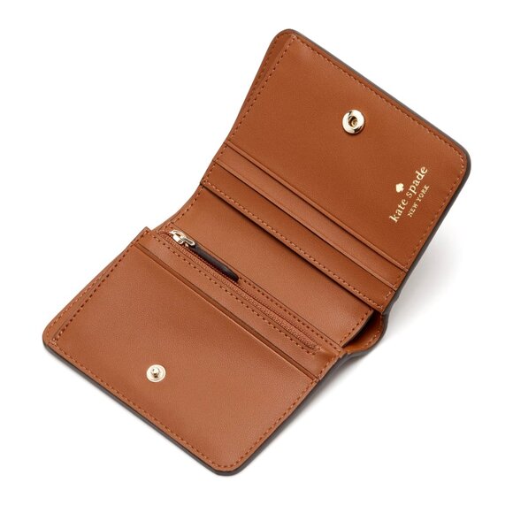 New Kate Spade Lena Small Bifold Wallet Warm Gingerbread - Picture 2 of 3